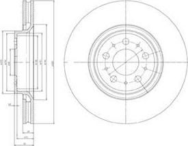 Delphi BG4071 тормозной диск на VOLVO S80 I (TS, XY)