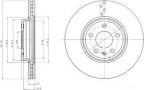 Delphi BG4079 тормозной диск на AUDI A4 Avant (8K5, B8)