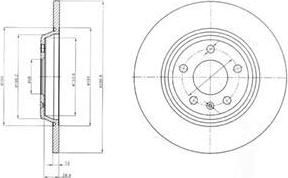 Delphi BG4081 тормозной диск на AUDI A4 Avant (8K5, B8)