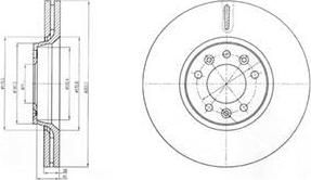 Delphi BG4083 тормозной диск на PEUGEOT 508 SW