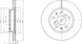 Delphi BG4093 тормозной диск на SUZUKI SX4 (EY, GY)