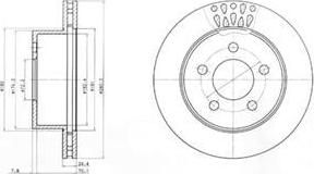 Delphi BG4103 тормозной диск на JEEP CHEROKEE (XJ)