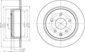 Delphi BG4108 тормозной диск на NISSAN QASHQAI / QASHQAI +2 (J10, JJ10)