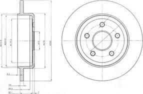 Delphi BG4160 Диск тормозной JEEP COMMANDER 05-/GRAND CHEROKEE II/III 00- задний D=320мм.