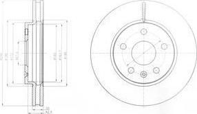 Delphi BG4187C тормозной диск на OPEL INSIGNIA седан