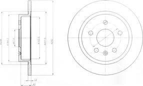 Delphi BG4188C тормозной диск на OPEL INSIGNIA седан