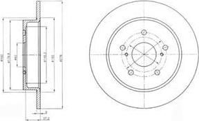 Delphi BG4222 тормозной диск на SUZUKI SX4 (EY, GY)