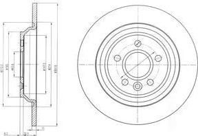 Delphi BG4239C тормозной диск на VOLVO V70 III (BW)