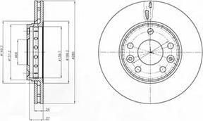 Delphi BG4265 тормозной диск на RENAULT SCЙNIC III (JZ0/1_)