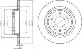 Delphi BG4279C тормозной диск на OPEL ZAFIRA TOURER C (P12)