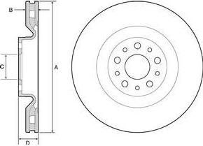 DELPHI Диск тормозной передний FIAT DOBLO (263) 305мм BG4556 (BG4556)