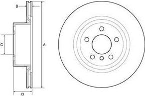 Delphi BG4644C тормозной диск на X3 (F25)