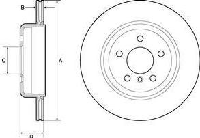 Delphi BG4664C тормозной диск на 5 (F10, F18)