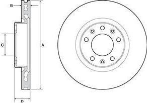 Delphi BG4669C тормозной диск на PEUGEOT 308 II