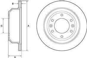 Delphi BG4692C тормозной диск на HYUNDAI H-1 Travel (TQ)