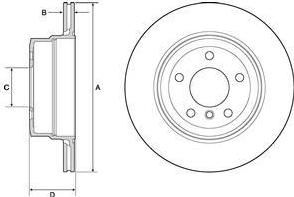 Delphi BG4695C тормозной диск на 5 Touring (E61)