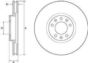 Delphi BG4696C тормозной диск на PEUGEOT 308 SW II