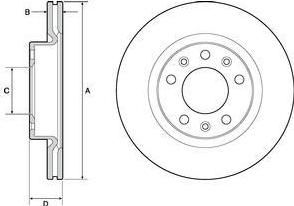 Delphi BG4700C тормозной диск на PEUGEOT 308 SW II