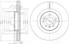 Delphi BG9013 тормозной диск на MERCEDES-BENZ M-CLASS (W164)