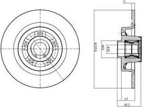 Delphi BG9023RS тормозной диск на RENAULT ESPACE IV (JK0/1_)