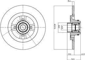 Delphi BG9025RSC тормозной диск на RENAULT MEGANE I (BA0/1_)
