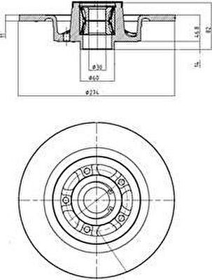 Delphi BG9026RS тормозной диск на RENAULT LAGUNA II (BG0/1_)