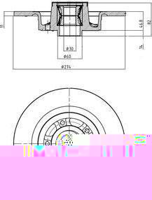 Delphi BG9026RSC тормозной диск на RENAULT LAGUNA II (BG0/1_)
