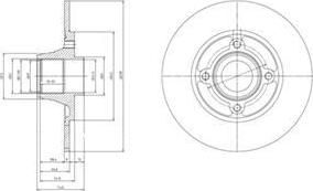 Delphi BG9033RS тормозной диск на RENAULT CLIO I (B/C57_, 5/357_)