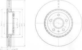 Delphi BG9068 тормозной диск на OPEL INSIGNIA седан