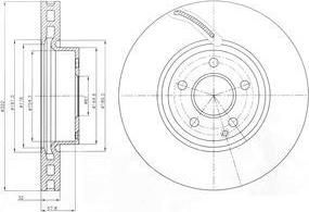 Delphi BG9075C тормозной диск на MERCEDES-BENZ E-CLASS (W212)