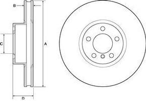 Delphi BG9141C тормозной диск на 7 (E65, E66, E67)