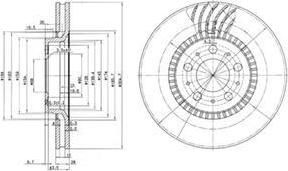Delphi BG9514 тормозной диск на VOLVO XC70 CROSS COUNTRY