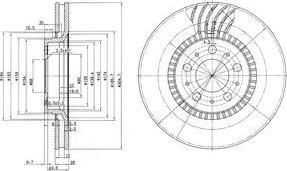 Delphi BG9514C тормозной диск на VOLVO XC70 CROSS COUNTRY