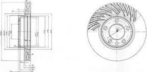 Delphi BG9773 тормозной диск на VW TOUAREG (7LA, 7L6, 7L7)