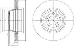 Delphi BG9788 тормозной диск на 5 (E60)