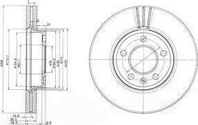 Delphi BG9891C тормозной диск на VW MULTIVAN V (7HM, 7HN, 7HF, 7EF, 7EM, 7EN)