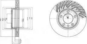 Delphi BG9949 тормозной диск на VW TOUAREG (7LA, 7L6, 7L7)