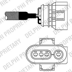 Delphi ES10568-12B1 лямбда-зонд на VW PASSAT Variant (3A5, 35I)