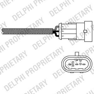 Delphi ES10971-12B1 лямбда-зонд на RENAULT CLIO II (BB0/1/2_, CB0/1/2_)