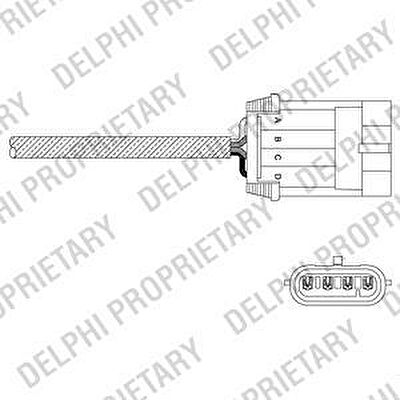 Delphi ES11049-12B1 лямбда-зонд на OPEL VECTRA A (86_, 87_)