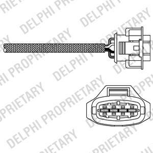 DELPHI Датчик кислородный OPEL Astra H, Zafira B, Signum (ES20283-12B1)