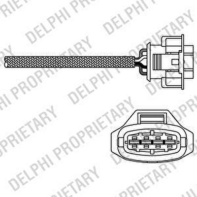 Delphi ES20315-12B1 лямбда-зонд на OPEL ASTRA H (L48)