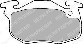 DELPHI Комплект тормозных колодок, диско (LP1053)