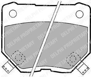 Delphi LP1057 комплект тормозных колодок, дисковый тормоз на NISSAN 300 ZX (Z32)