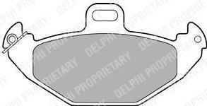 Delphi LP1252 комплект тормозных колодок, дисковый тормоз на RENAULT LAGUNA I (B56_, 556_)