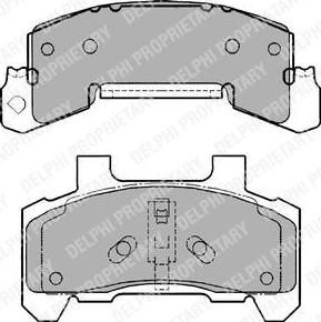 Delphi LP1263 комплект тормозных колодок, дисковый тормоз на CHEVROLET CORSICA (1_69)