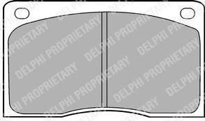 DELPHI Комплект тормозных колодок, диско (LP132)