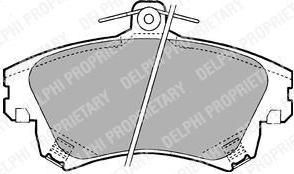 Delphi LP1398 Колодки тормозные MITSUBISHI CARISMA 95-06/COLT 04-/VOLVO S40/V40 -04 передние