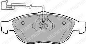 Delphi LP1404 комплект тормозных колодок, дисковый тормоз на ALFA ROMEO 156 (932)
