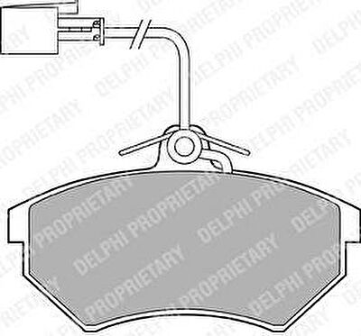 Delphi LP1412 комплект тормозных колодок, дисковый тормоз на VW VENTO (1H2)